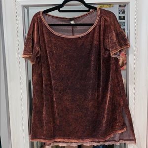Velvet burnt orange top from free people